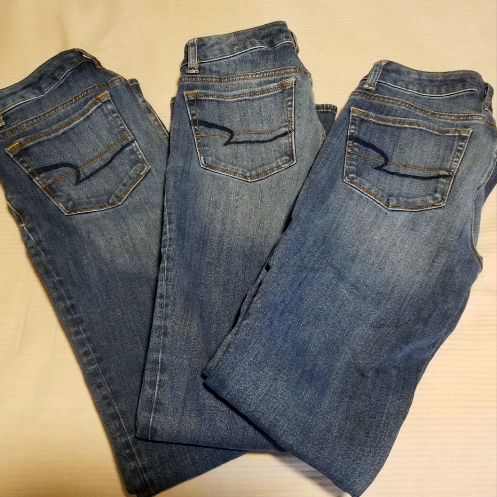 American Eagle Skinny Kick Jeans Super Stretch Bundle